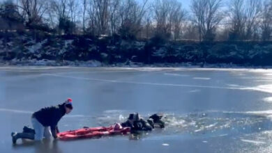 Photo of Ice Fisherman Rescues Angler, Recovers Fish Finder